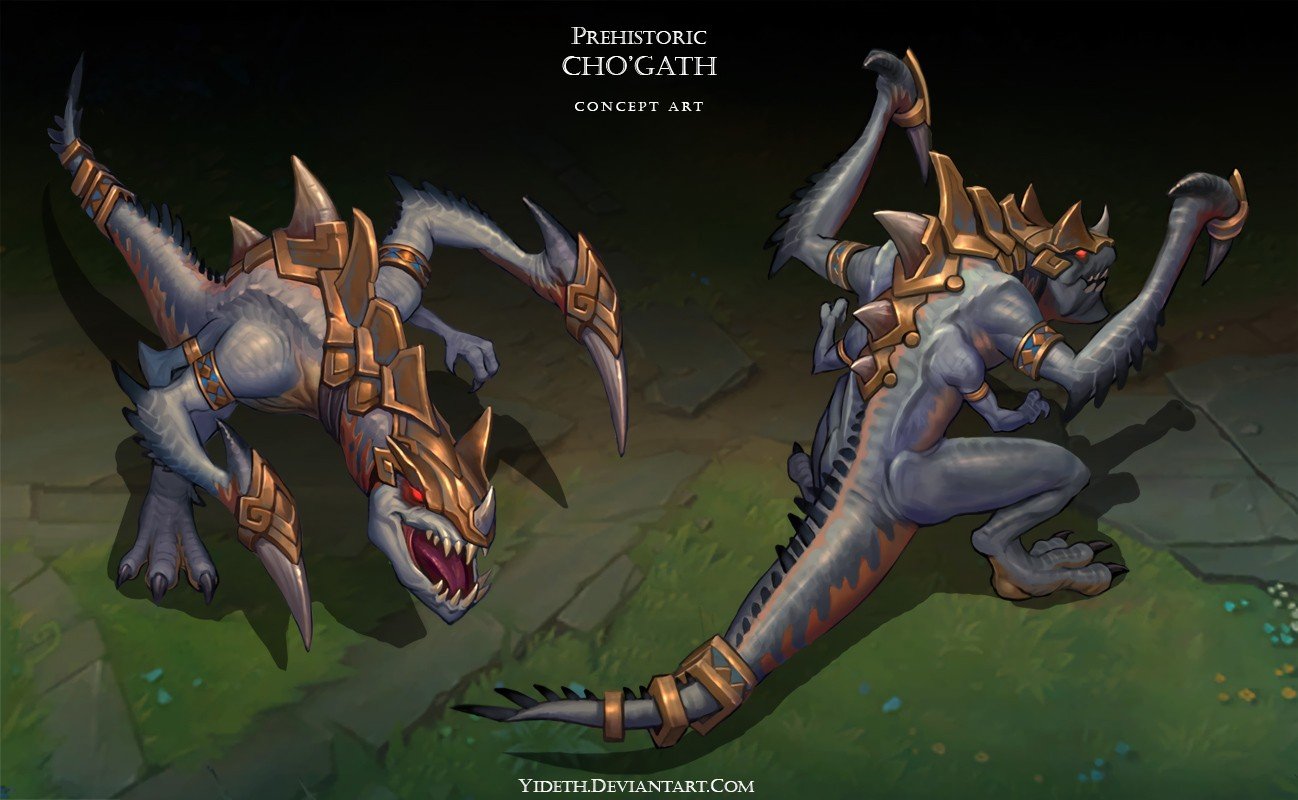 Prehistoric Cho'Gath Concept by Yideth League of Legends Artwork Wallp...