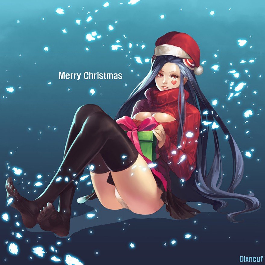 Christmas Irelia by Dixneuf HD Wallpaper Fan Art Artwork League of Legends lol