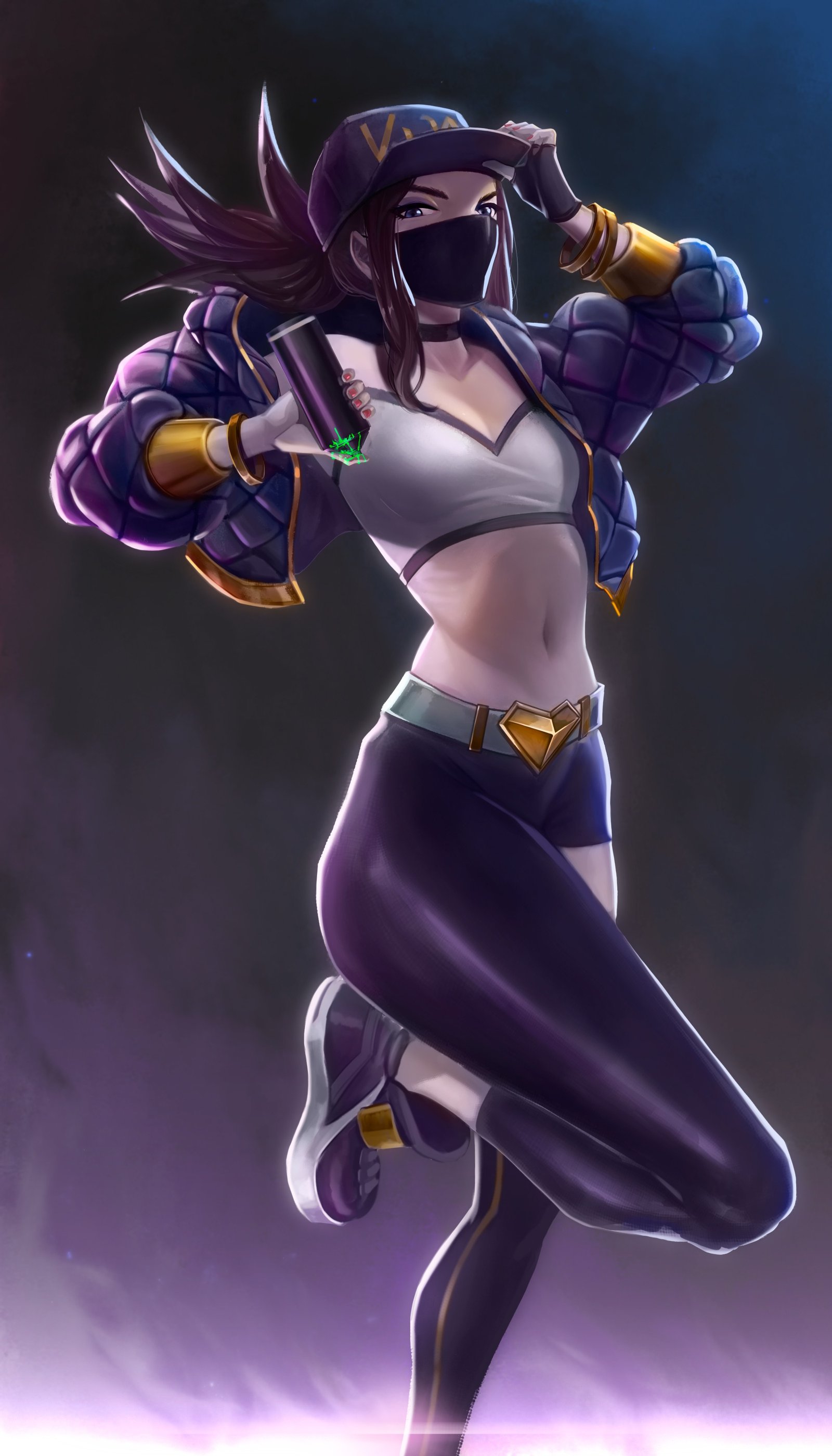 K/DA Akali by ヒラタユウキ HD Wallpaper Background Fan Art Artwork League of Legends lol