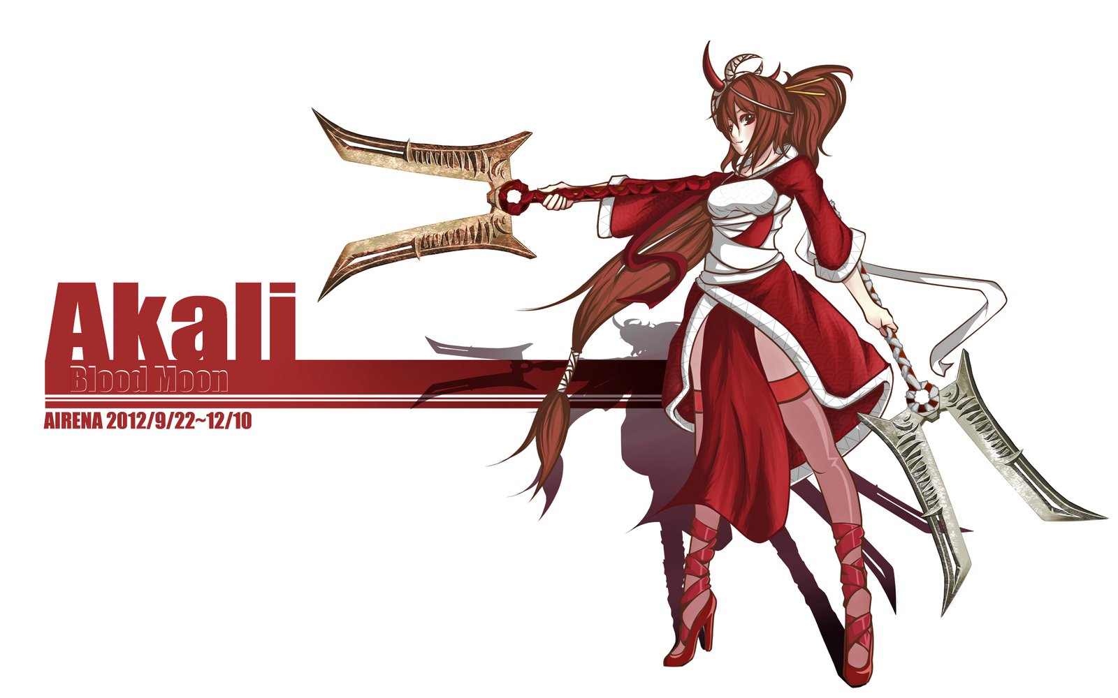 Blood Moon Akali by AIRENA League of Legends Artwork Wallpaper lol