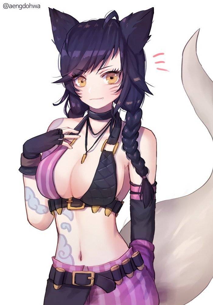 Ahri Jinx by Dohwa League of Legends Artwork Wallpaper lol Fan Art