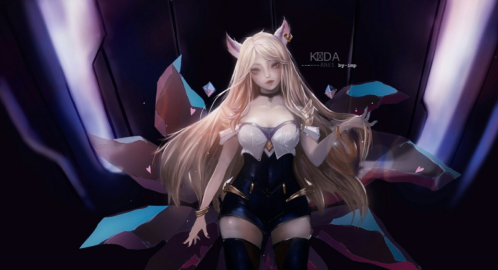 K/DA Ahri by impim HD Wallpaper Background Fan Art Artwork League of Legends lol