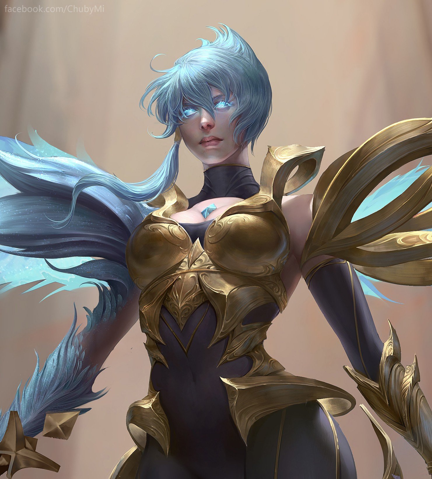 Dawnbringer Riven by ChubyMi (2) HD Wallpaper Background Fan Art Artwork League of Legends lol