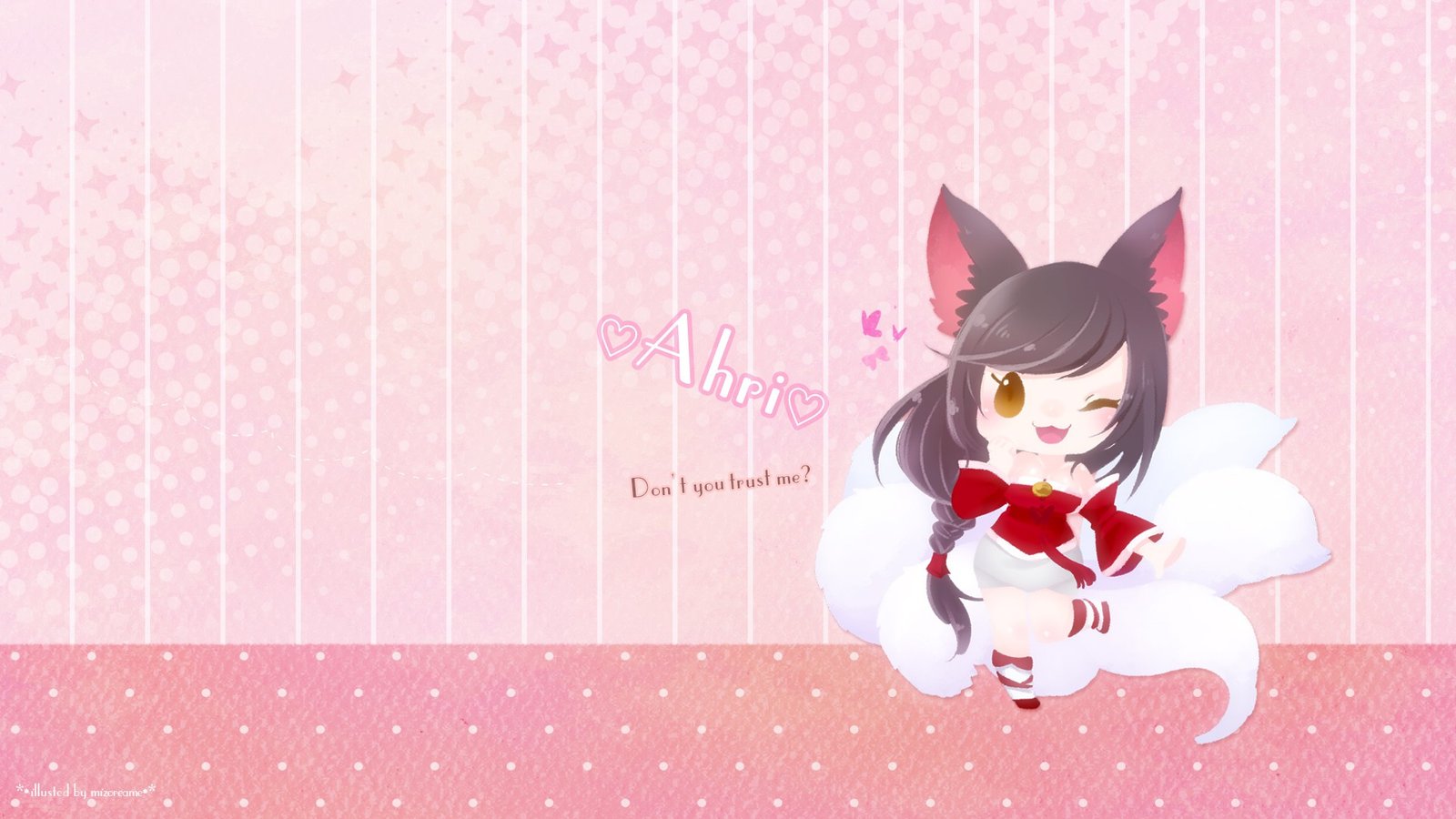 Chibi Ahri by MizoreAme League of Legends Artwork Wallpaper lol