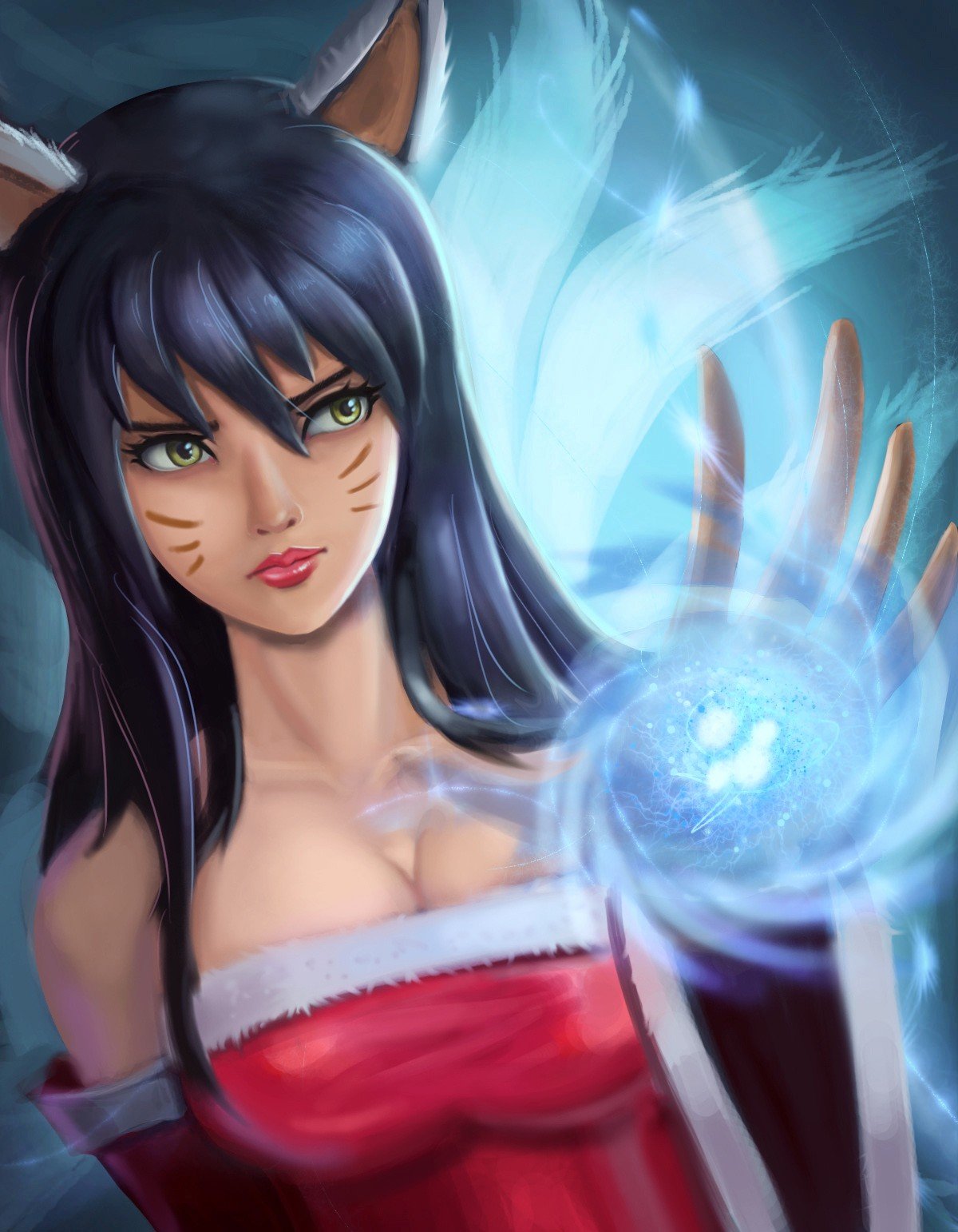 Ahri by phoenixdie HD Wallpaper Background Fan Art Artwork League of Legends lol