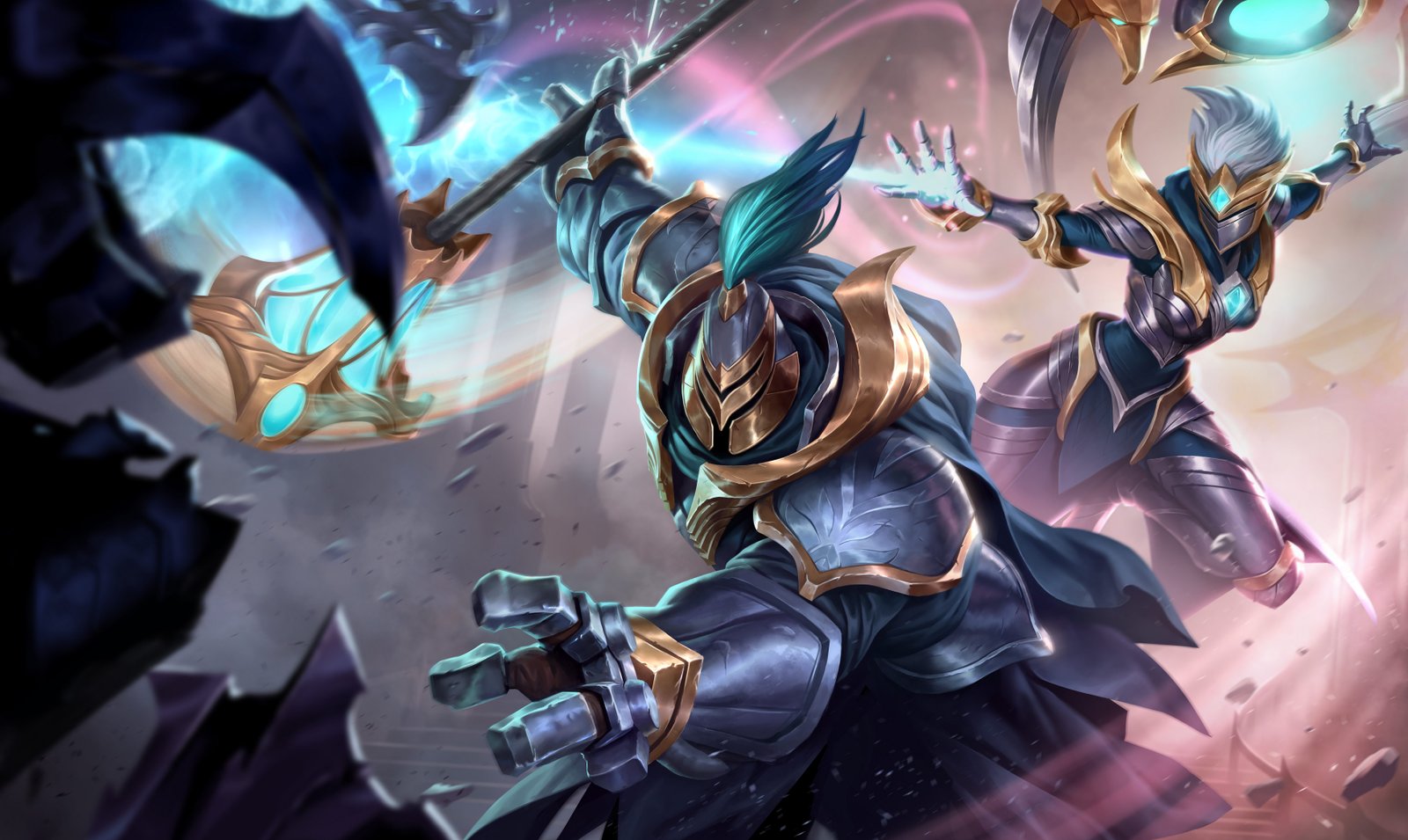 Warden Jax & Karma Splash Art HD 4k 6k Wallpaper Background Official Art Artwork League of Legends lol