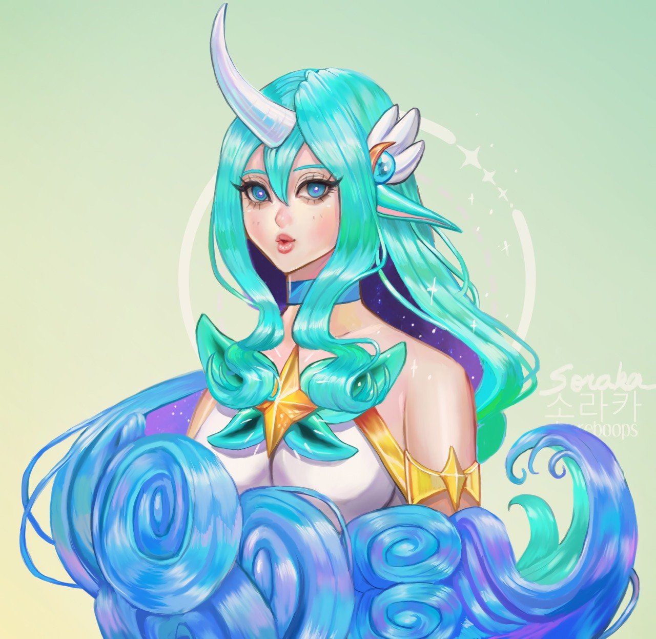 Star Guardian Soraka by reboops HD Wallpaper Background Fan Art Artwork League of Legends lol