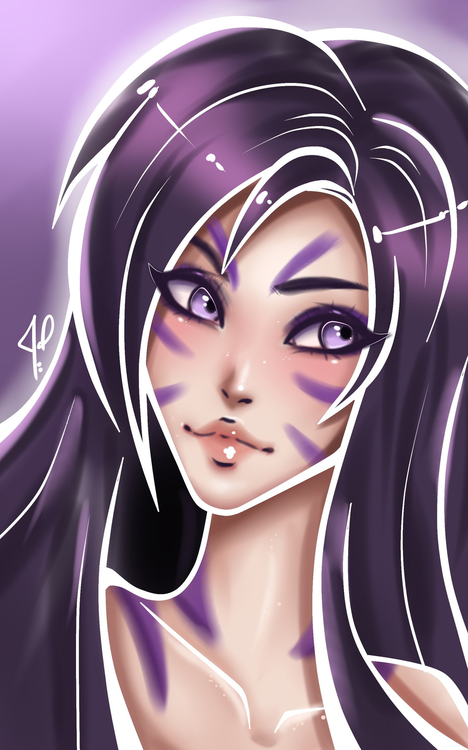 Kai'Sa Portrait by jamilsc11 HD Wallpaper Background Fan Art Artwork League of Legends lol