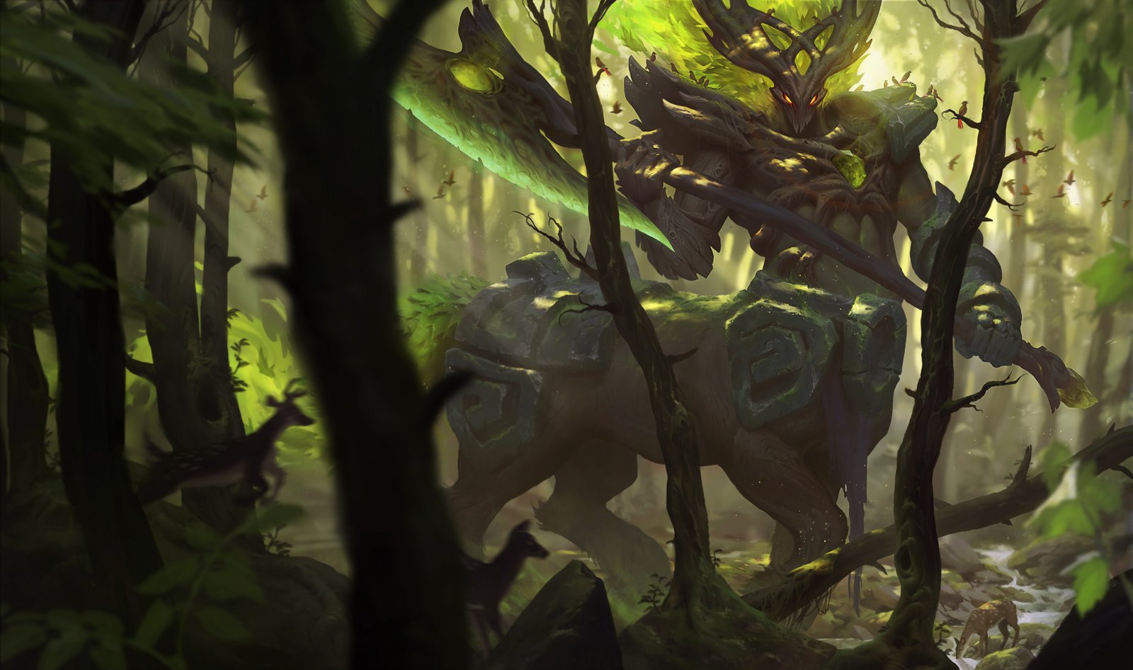 Elderwood Hecarim Splash Art HD 4k 6k Wallpaper Background Official Art Artwork League of Legends lol