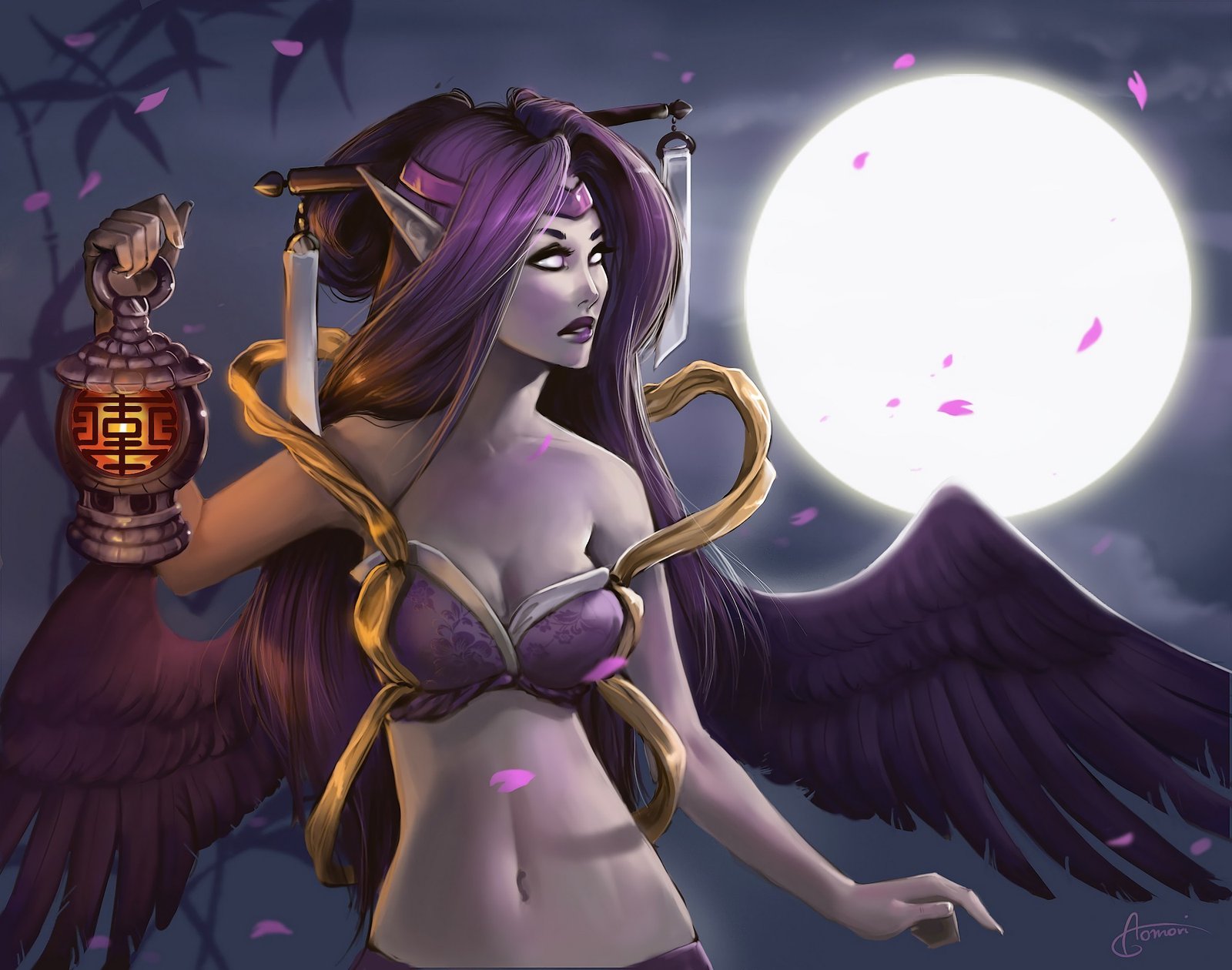 Morgana by Aomori HD Wallpaper Fan Art Artwork League of Legends lol
