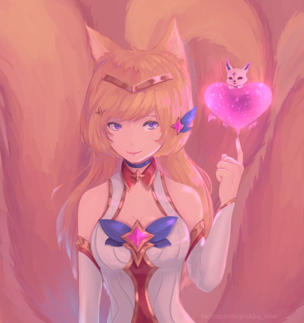 Star Guardian Ahri by PinkkuDiva HD Wallpaper Background Fan Art Artwork League of Legends lol