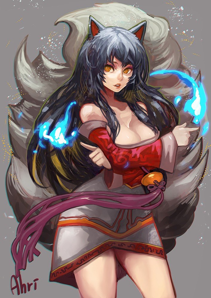 Ahri by 空罐王 (2) League of Legends Artwork HD Wallpaper lol Fan ArtFan Art Artwork
