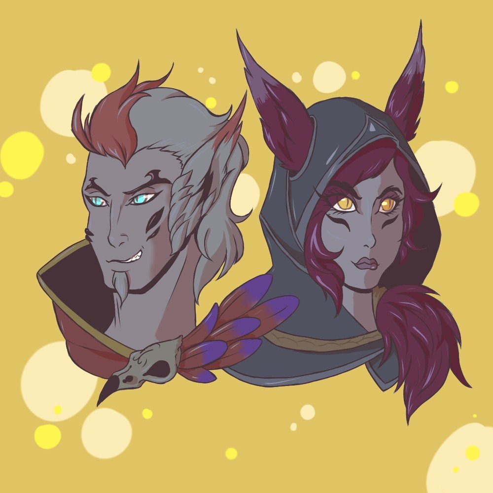 Xayah & Rakan by KamikazeWarBat HD Wallpaper Fan Art Artwork League of Legends lol