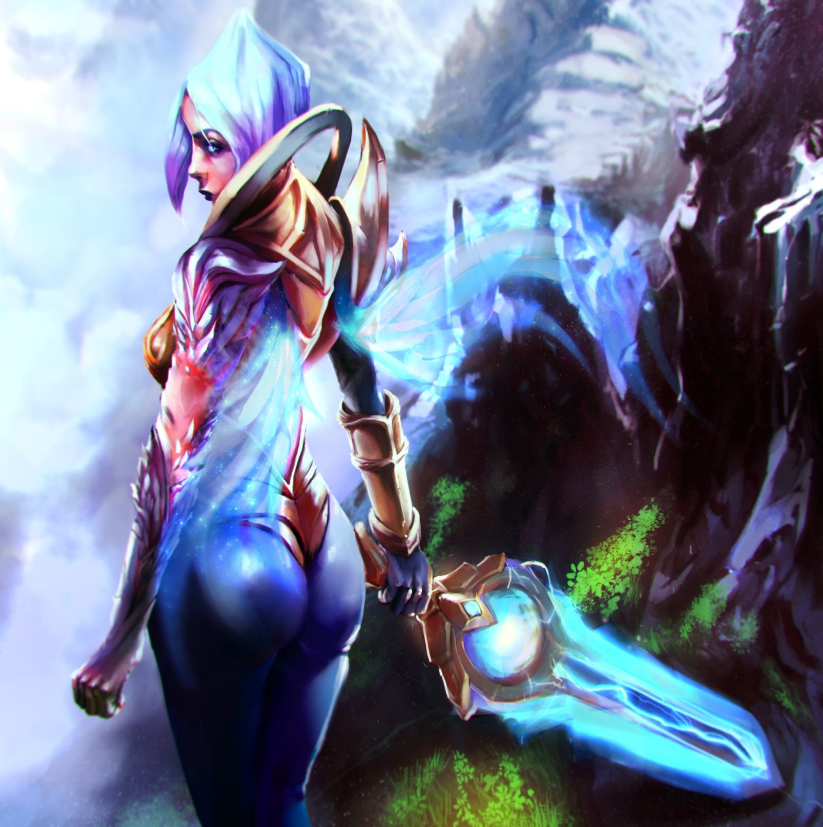 Dawnbringer Riven by pheature HD Wallpaper Background Fan Art Artwork League of Legends lol