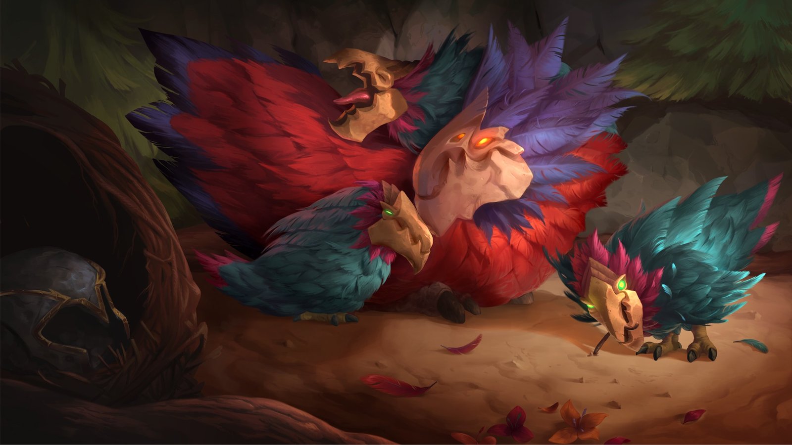 Crimson Raptor League of Legends Artwork Wallpaper lol