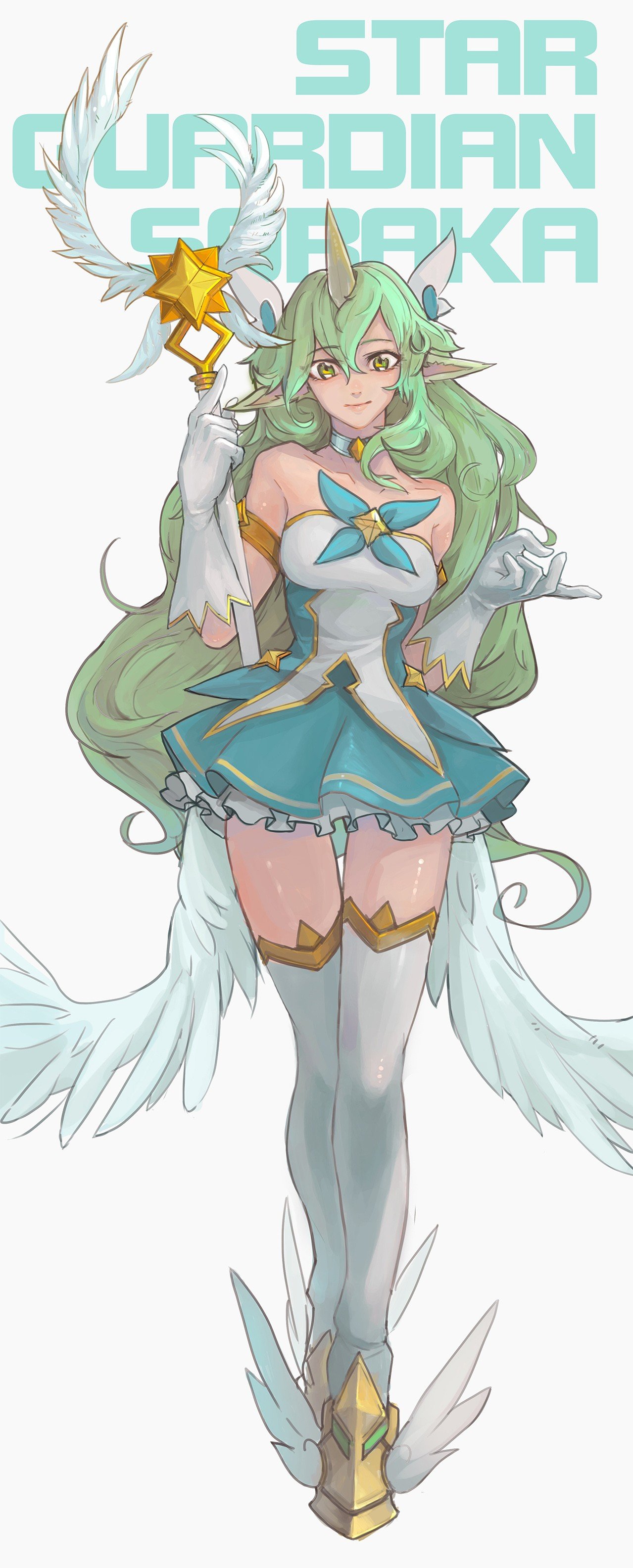 Star Guardian Soraka by ﾔﾏﾀﾞ HD Wallpaper Background Fan Art Artwork League of Legends lol