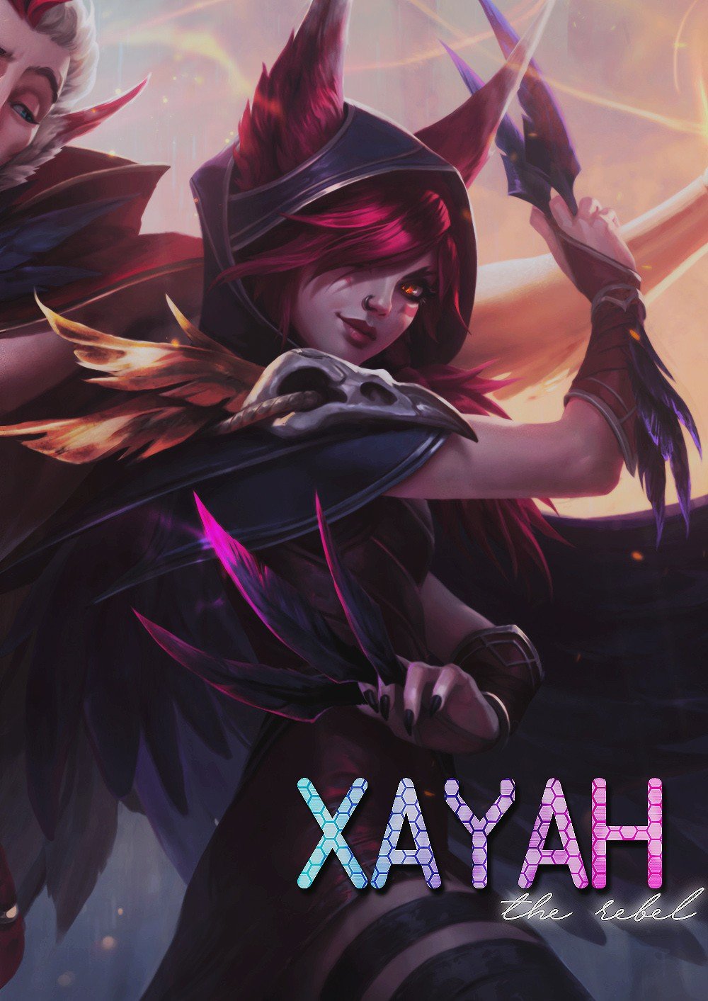 Xayah by rebecarampazo HD Wallpaper Fan Art Artwork League of Legends lol