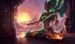 Sun Goddess Karma Update Splash Art HD 4k 6k Wallpaper Background Official Art Artwork League of Legends lol