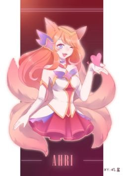 Star Guardian Ahri by 葵叽酱 HD Wallpaper Background Fan Art Artwork League of Legends lol (2)