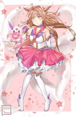 Star Guardian Ahri by 류자키 HD Wallpaper Background Fan Art Artwork League of Legends lol
