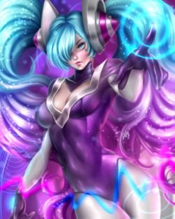 DJ Sona (Ethereal) by Laurart88 HD Wallpaper Background Fan Art Artwork League of Legends lol
