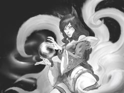 Ahri Vastaya Sketch HD Wallpaper Official Artwork League of Legends lol