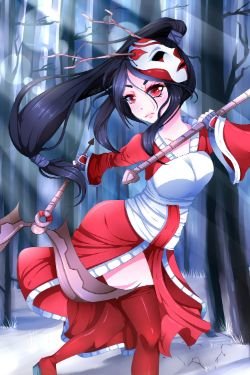 Blood Moon Akali by Harimii League of Legends Artwork Wallpaper lol