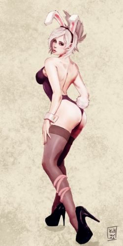 Sexy Battle Bunny Riven by JJ-Winter HD Wallpaper Fan Art Artwork League of Legends lol
