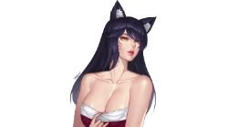 Sexy Ahri by Weni HD Wallpaper Fan Art Artwork League of Legends lol