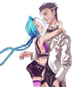 Jinx & Debonair Jayce by NIELSPETERDEJONG HD Wallpaper Fan Art Artwork League of Legends lol