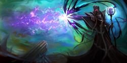 Phantom Karthus Splash Art HD 4k Wallpaper Background Official Art Artwork League of Legends lol
