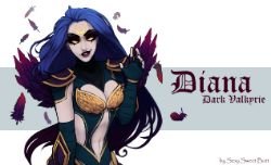 Dark Valkyrie Diana by SexySweetButt HD Wallpaper Fan Art Artwork League of Legends lol