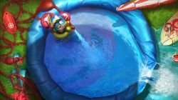 Pool Party Ziggs Promo Banner League of Legends Artwork Wallpaper lol