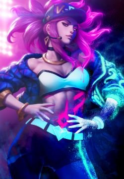 K/DA Akali by Artgerm HD Wallpaper Background Fan Art Artwork League of Legends lol