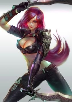 Katarina by raydenchen (2) HD Wallpaper Background Fan Art Artwork League of Legends lol