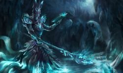 Blackfrost Karthus by Indiron HD Wallpaper Fan Art Artwork League of Legends lol