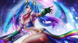 Arcade Sona by bloupsi HD 4k Wallpaper Background Fan Art Artwork League of Legends lol