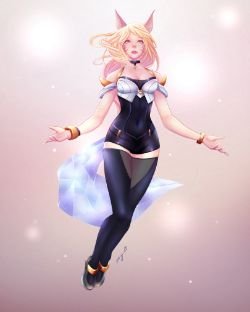 K/DA Ahri by Elize-Chan HD 4k Wallpaper Background Fan Art Artwork League of Legends lol