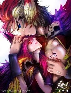 Xayah & Rakan by 雷恩Rennes HD Wallpaper Fan Art Artwork League of Legends lol