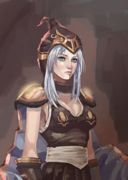 Ashe by 仁可可 HD Wallpaper Background Fan Art Artwork League of Legends lol
