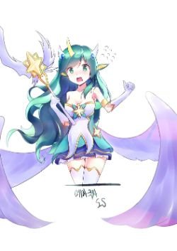 Star Guardian Soraka by 메차쿠차도s HD Wallpaper Background Fan Art Artwork League of Legends lol