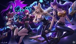 K/DA Akali, Evelynn, Kai'Sa & Ahri by Citemer HD Wallpaper Background Fan Art Artwork League of Legends lol