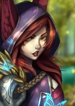 Xayah by Aokun HD Wallpaper Background Fan Art Artwork League of Legends lol
