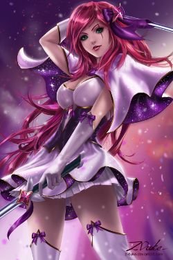 Star Guardian Katarina by Z-Duke HD Wallpaper Background Fan Art Artwork League of Legends lol