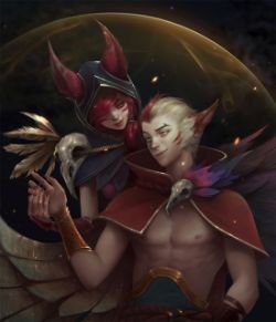 Xayah & Rakan by thragi HD Wallpaper Background Fan Art Artwork League of Legends lol