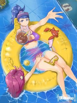 Pool Party Caitlyn by 蚊酱今天没h图 HD Wallpaper Background Fan Art Artwork League of Legends lol