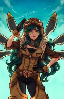 Aviator Irelia by crystalmew HD Wallpaper Background Fan Art Artwork League of Legends lol