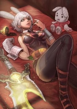 Battle Bunny Riven by goomrrat HD Wallpaper Fan Art Artwork League of Legends lol