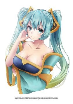 Sona by Saruei HD Wallpaper Background Fan Art Artwork League of Legends lol