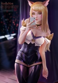K/DA Ahri by hoobamon HD Wallpaper Background Fan Art Artwork League of Legends lol